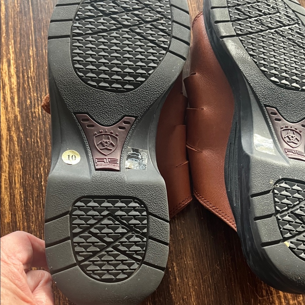 Ariat Brown Leather Slide Sandals - Picture 3 of 5